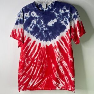 Patriotic Tie-Dye Short Sleeve Tee Men’s Size Large